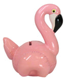 Whimsical Pink Tropical Wading Bird Flamingo Money Piggy Coin Bank Figurine