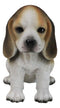 Realistic Adorable Sitting Tri Color Beagle Dog Puppy Home Decor Figurine 6"L