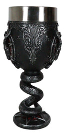 Sabbatic Goat Baphomet Sigil Red Blood Sacrifice Pentagram Serpent Wine Goblet