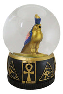 Ancient Egyptian Hieroglyphic Eye of Horus Ankh and Falcon Bird Water Globe