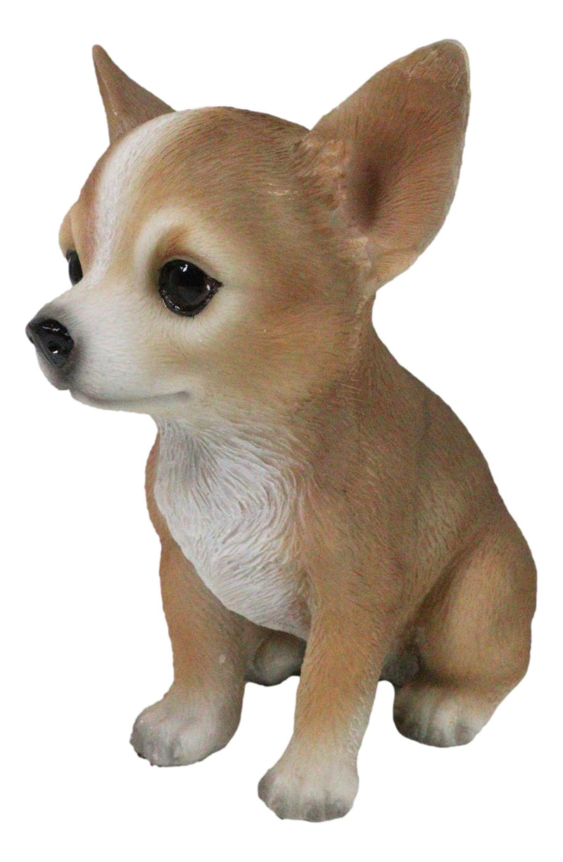 Lifelike Adorable Deer Head Chihuahua Dog Puppy Sitting Home Decor Figurine