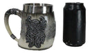 Gothic Viking Horned Warrior Danegeld Skull Tankard Mug 20oz With Hammer Handle