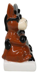 Ceramic Brown And Gray Jackass Donkeys With Cool Shades Salt Pepper Shakers