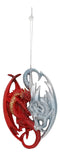 Anne Stokes Dueling Fire And Ice Titan Dragons Tree Hanging Ornament Figurine