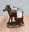 Western Country Mule Donkey Ass Carrying Saddlebags Salt Pepper Shakers Holder