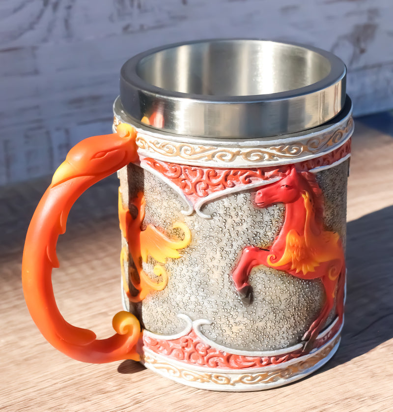 The Trail Of Painted Ponies Emergence Fire Phoenix Rebirth Horse Tankard Mug