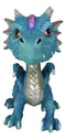 Blue Whimsical Wyrmling Dragon With Flutter Wings Decorative Bobblehead Figurine