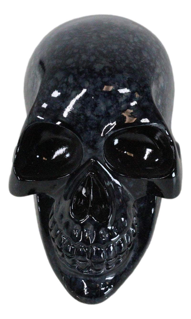 Wicca Witchcraft Magic Black Translucent Acrylic Crystal Gazing Skull Figurine