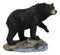 Rustic Wildlife Forest Black Bear Fishing By Rocky River Bank Figurine Decor