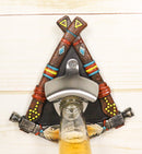 Southwestern Feathers With Double Hand Axes Tribal Indian Wall Bottle Opener