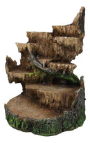 Rustic Forest Tree Steppes Faux Wooden LED Display Stand Figurine For Miniatures