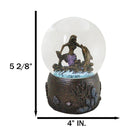 Marine Ocean Atlantis Goddess Mermaid Playing With Dolphin Water Globe Figurine