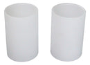 Ebros Pack Of 2 White Glass Cylinder Replacement For Oil Warmer Heating Bulbs