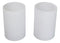 Ebros Pack Of 2 White Glass Cylinder Replacement For Oil Warmer Heating Bulbs