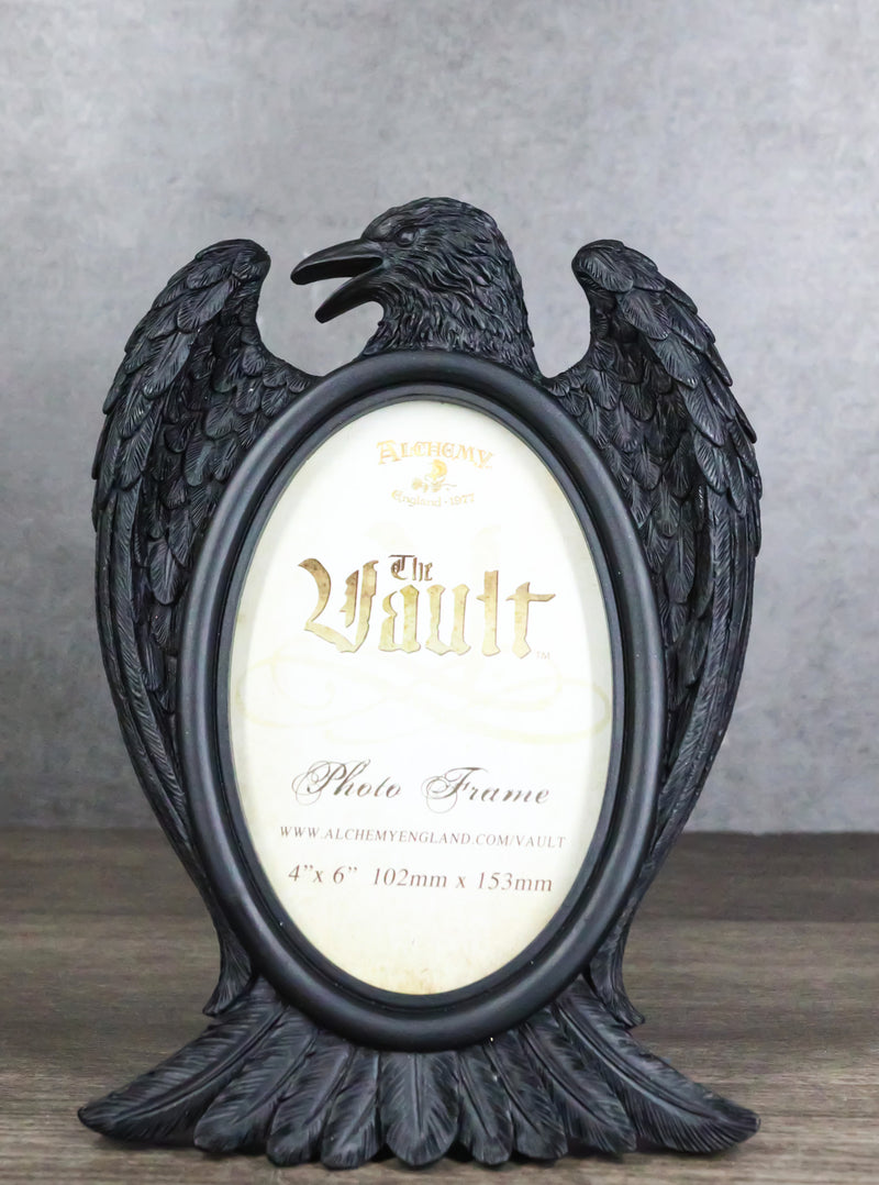 Gothic Edgar Poe Quoth The Raven Crow Decorative 4"X6" Picture Frame Figurine