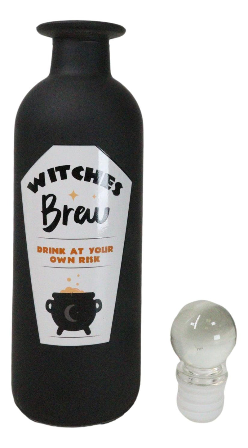 Witches Brew Witchcraft Apothecary Wicca Decorative Frosted Glass Potion Bottle