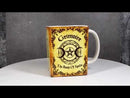 Yellow Grimoire Book of Spells Triple Moon Arcane Arts Ceramic Boxy Square Mug