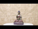 Eastern Enlightenment Meditating Buddha Shakyamuni On Lotus Throne Altar Statue