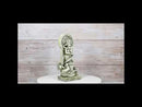 Greek Goddess Medusa With Hair Of Snakes And Serpent Tail By Altar Figurine