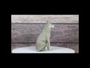 Cries Of The Night Sitting Alpha Grey Direwolf Wolf Home Decor Figurine 6"H