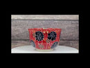 Red String Flowers Floral Art Large 24Oz Donburi Ramen Bowl With Chopsticks Set