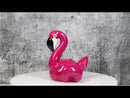 Whimsical Magenta Tropical Wading Bird Flamingo Money Piggy Coin Bank Figurine