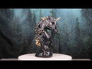 Macabre Black Dark Unicorn Horse With Skeleton Bones And Skulls Bust Figurine