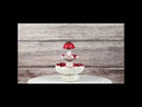 Enchanted Fairy Garden Red 3 Tiered Toadstool Mushrooms Backflow Incense Burner