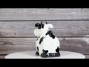 Whimsical Holstein Bovine Cow with Collar Bell Money Coin Savings Piggy Bank