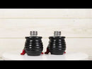 Southwestern Pot Of Chili Peppers Canister Jars Salt Pepper Shakers Holder Set