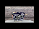 Blue Red And Black Koi Fishes Large 24Oz Donburi Ramen Bowl With Chopsticks Set