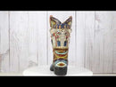 Southwestern Indian Beaded Turquoise Mystic Owl Faux Leather Cowboy Boot Vase