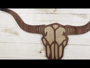 Rustic Western MDF Wood Longhorn Cow Skull Cutout Wall Decor Plaque 29.25"L