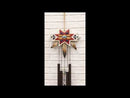 Rustic Southwest Boho Chic 3 Feathers Colorful Vectors Star Symbol Wind Chime