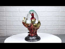 Red Gold Volcanic Dragon Claw Hand Holding Hatchling Baby Dragon Water Globe