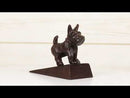 Rustic Cast Iron Whimsical Canine Scottish Terrier Dog Door Stop Stopper Wedge