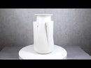 Ebros Teco Art Pottery by Frank Lloyd Wright Matte Vase (Buttress 4 - White)