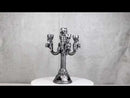 Graveyard Skulls & Skeleton Spine Bones Candelabra Penta 5-Candlestick Holder