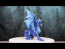 Ancient Guardian Blue Water Elemental Ice Frozen Azure Dragon Prowling Figurine