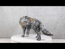 Sci Fi Prowling Steampunk Robotic Wolf With Sculpted Gearwork Clockwork Figurine