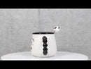 Ceramic Cute Lucky Panda Bear Cartoon With Lid And Panda Head Spoon Mug Cup