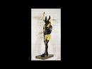 Large Egyptian God Of The Dead Mummification Anubis With Was Staff Statue 21.5"H