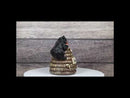 Rustic Forest Black Bear Climbing On Honey Beehive with Bumblebees Figurine