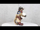 Western Texas Cowboy Armadillo Spice Sheriff Salt And Pepper Shakers Holder