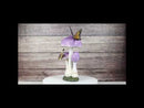 Enchanted Fairy Garden Purple Toadstool Mushrooms Monarch Butterflies Figurine