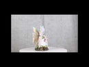 Sitting Elf Pixie Air Wind Elemental Fairy in Ethereal Rainbow Dress Figurine