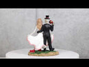 Love Never Dies Skeleton Couple With Flower Bouquet At Prom Night Figurine