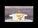 Autumn Brown Bear With Acorns Donburi Ramen Soup Bowl With Glass Lid And Handles