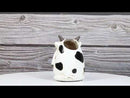 Western Country Farmhouse Holstein Bovine Cow With Udders Pen Holder Figurine