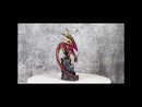 Red Sentinel Dragon On Rocky Mountain Top Stonewall Castle Home Decor Figurine